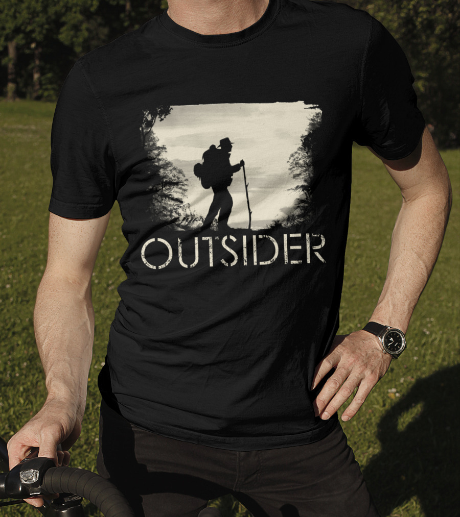 Outsider Hiking Adventure Silhouette Forest T-Shirt