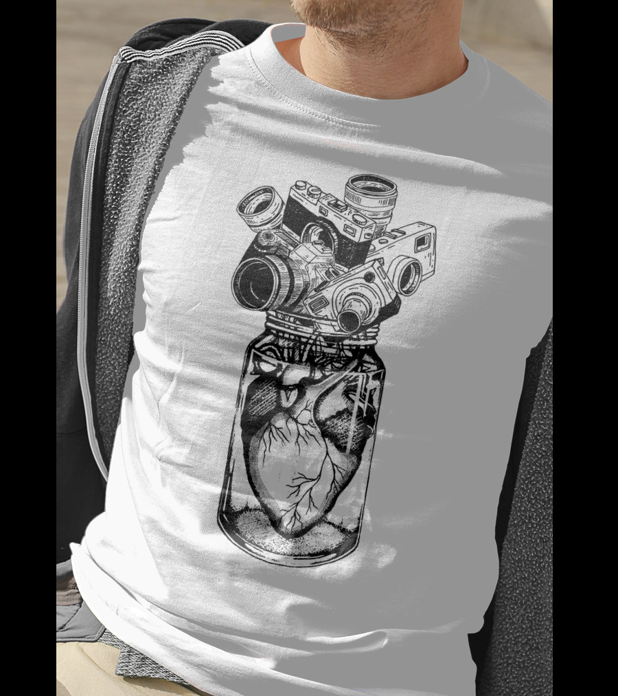 Camera Heart Jar Collection T-Shirt