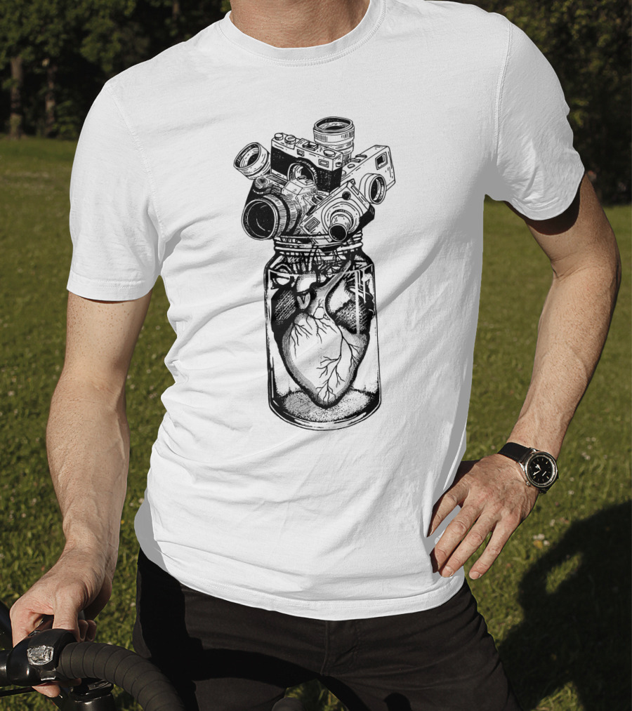 Camera Heart Jar Collection T-Shirt