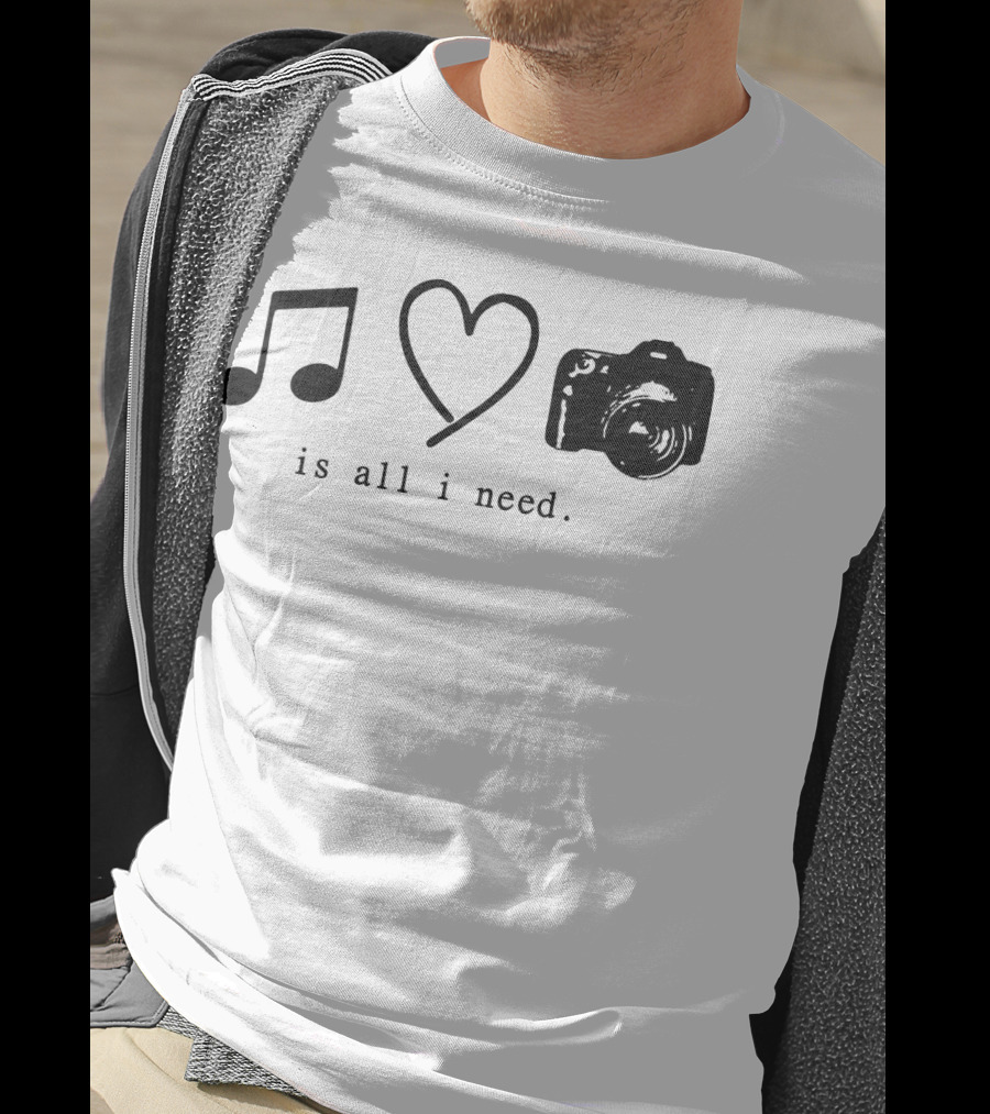 Music Love Camera Is All I Need T-Shirt