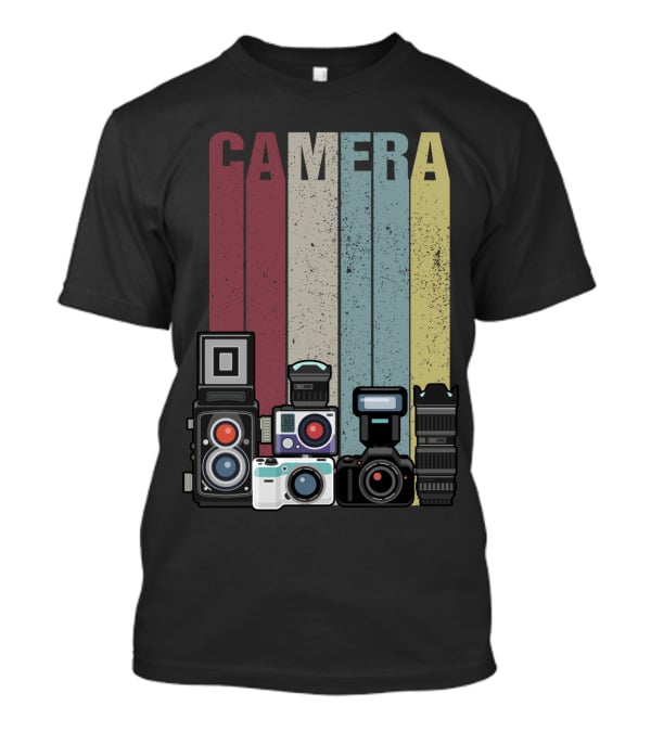 Camera Vintage Photography Equipment Retro Style Valentine's Day Gift T-Shirt