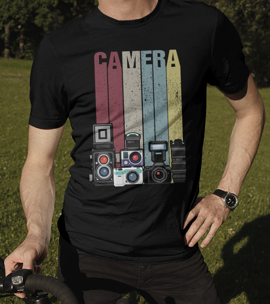 Camera Vintage Photography Equipment Retro Style Valentine's Day Gift T-Shirt