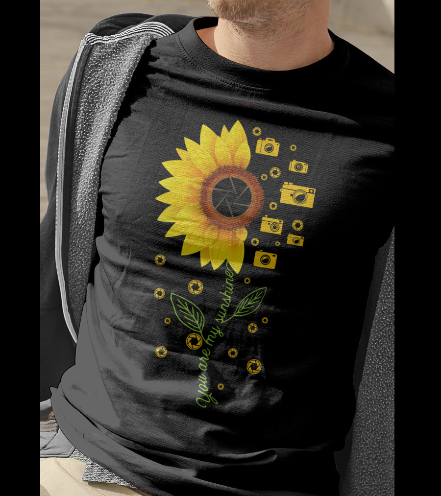 You Are My Sunshine Sunflower Camera Icons T-Shirt
