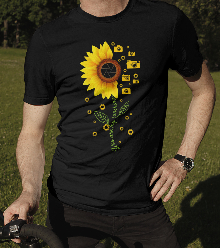 You Are My Sunshine Sunflower Camera Icons T-Shirt