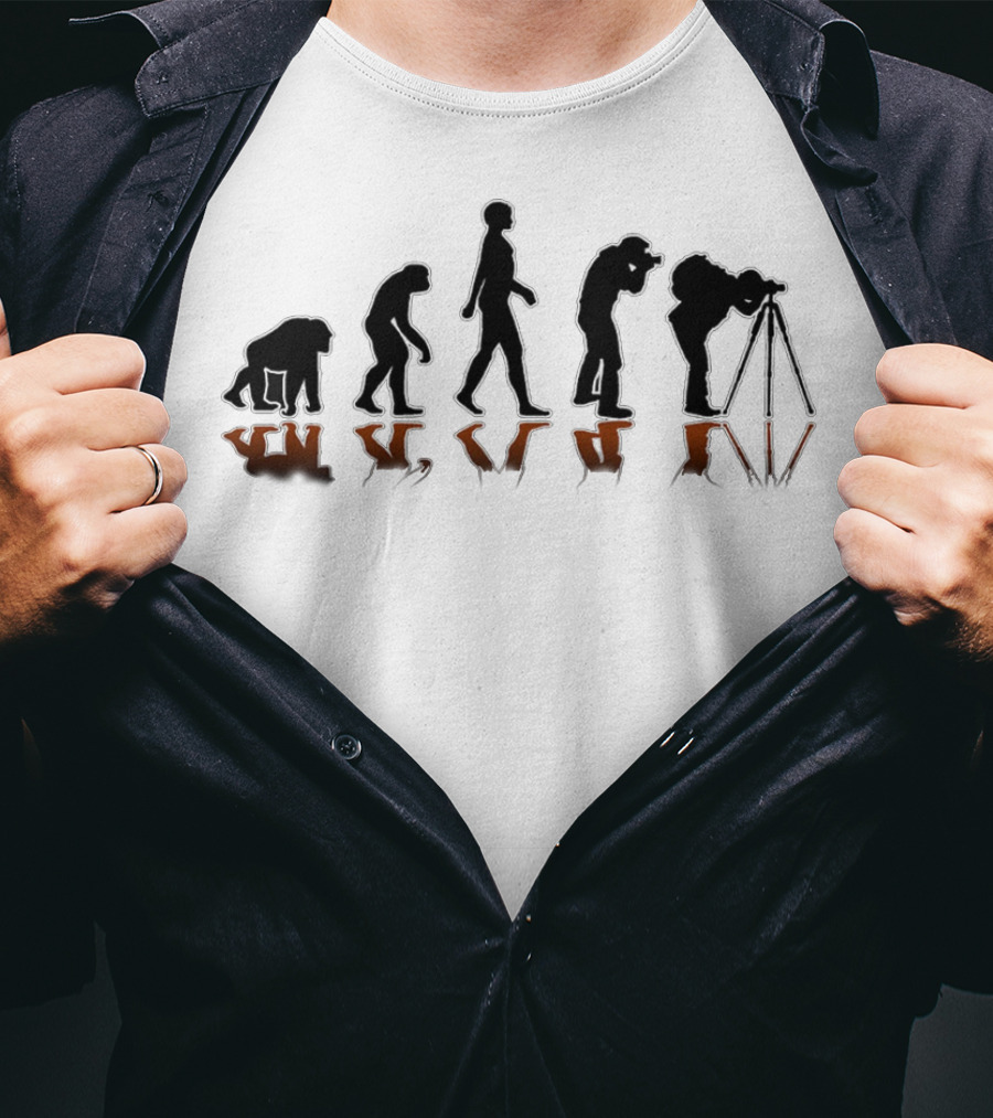 Photography Evolution Silhouette Progression T-Shirt