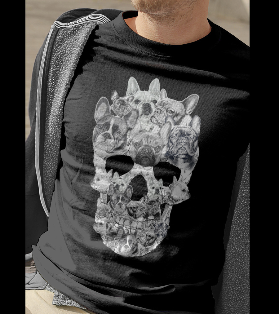 French Bulldogs Skull T-Shirt