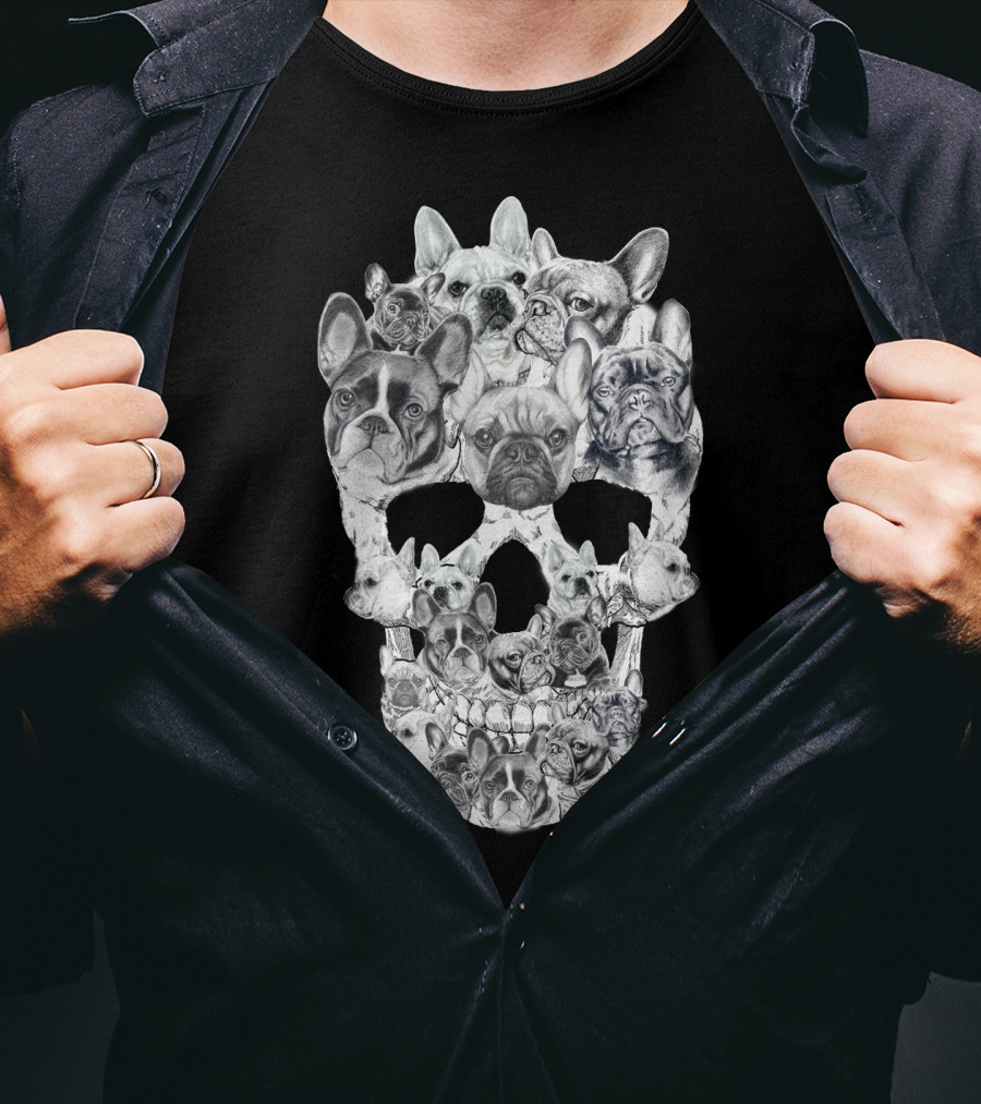 French Bulldogs Skull T-Shirt