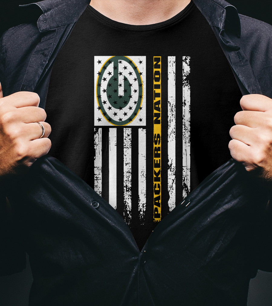 Packers Nation Green Bay Packers Usa Tribute T-Shirt