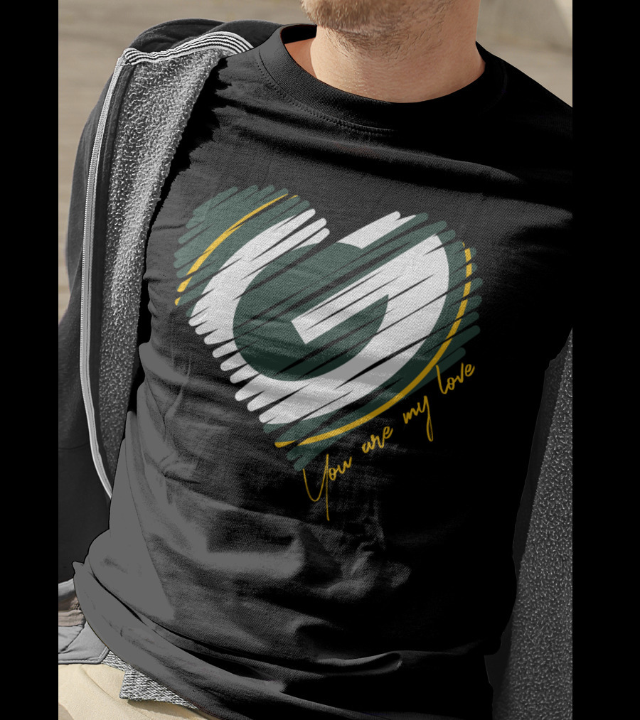Green Bay Packers Heart You Are My Love T-Shirt