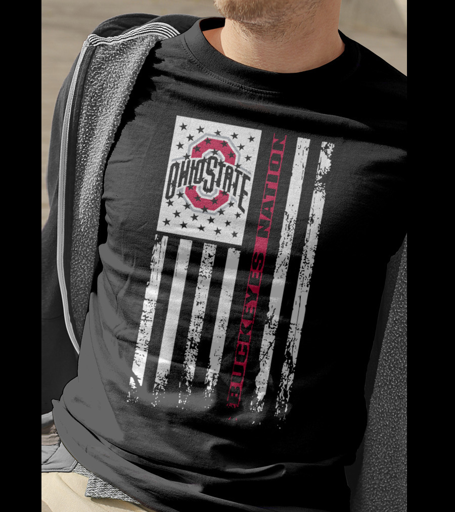 Ohio State Buckeyes Nation Flag T-Shirt