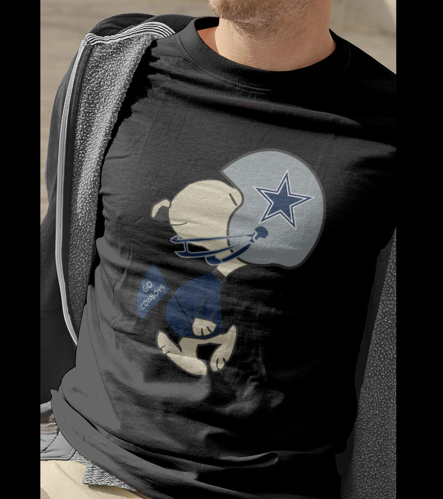 Go Cowboys Dallas Cowboys Helmet Star T-Shirt