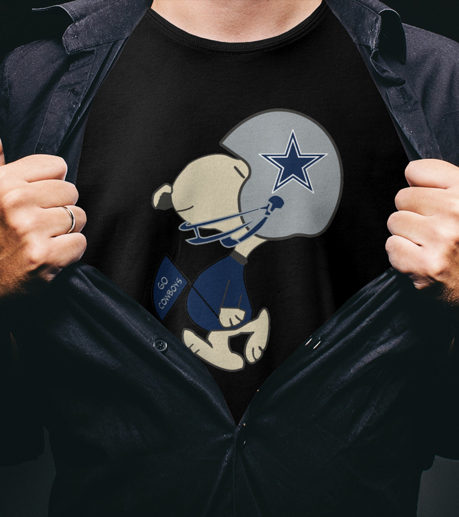 Go Cowboys Dallas Cowboys Helmet Star T-Shirt