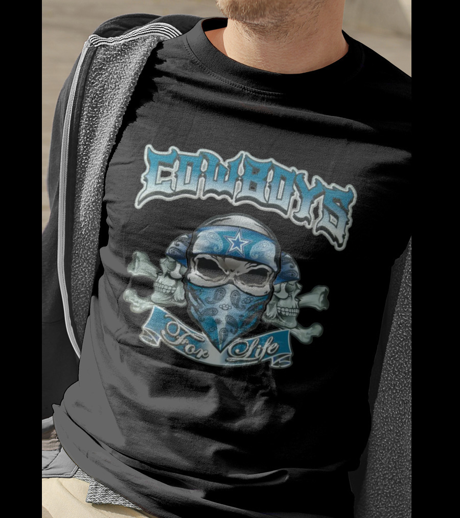 Cowboys For Life Skull Bandana Star T-Shirt