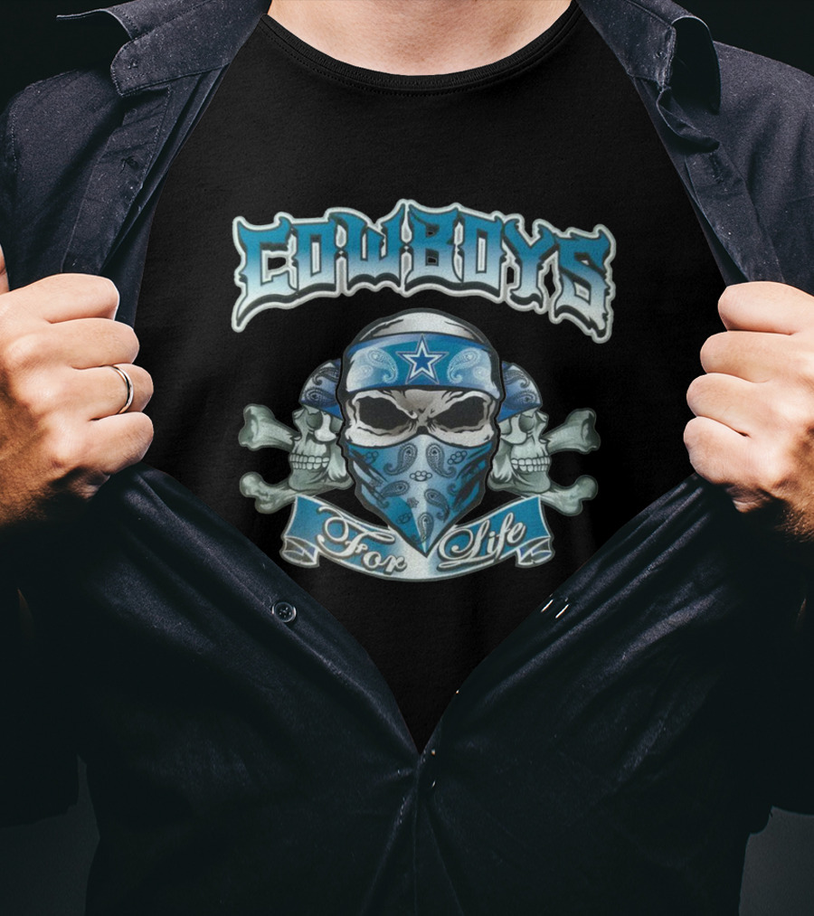 Cowboys For Life Skull Bandana Star T-Shirt
