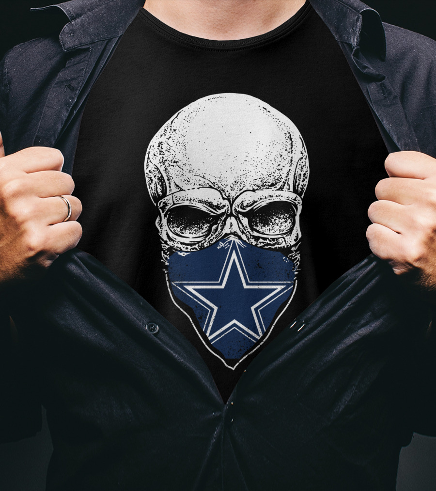 Dallas Cowboys Skull Face Bandana Star T-Shirt