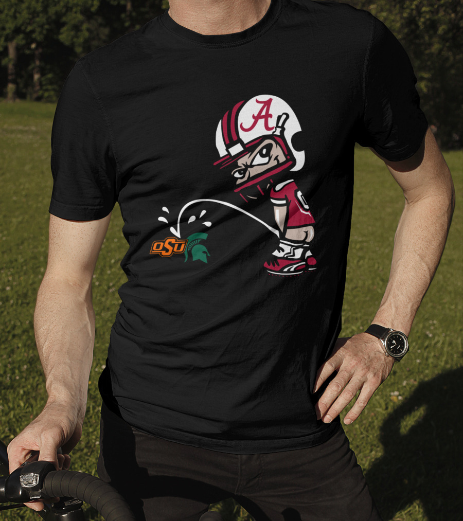 Alabama Crimson Tide Football Vs Osu Spartans Rivalry Satire T-Shirt