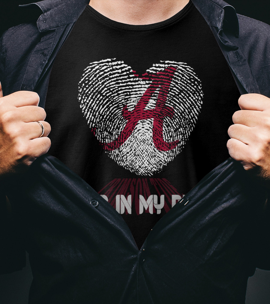 Alabama Crimson Tide A Heart It's In My Dna T-Shirt