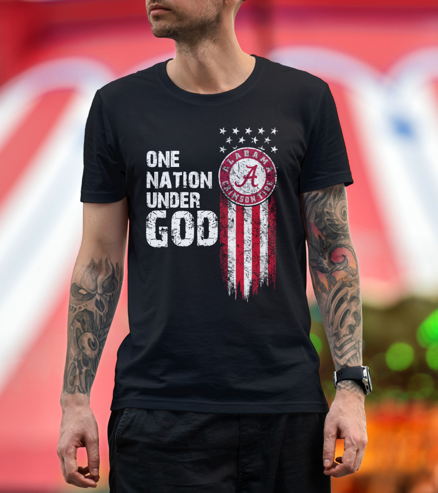 Alabama Crimson Tide One Nation Under God T-Shirt