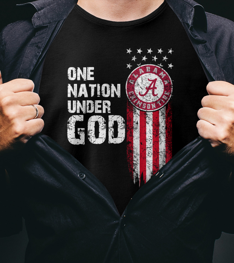 Alabama Crimson Tide One Nation Under God T-Shirt