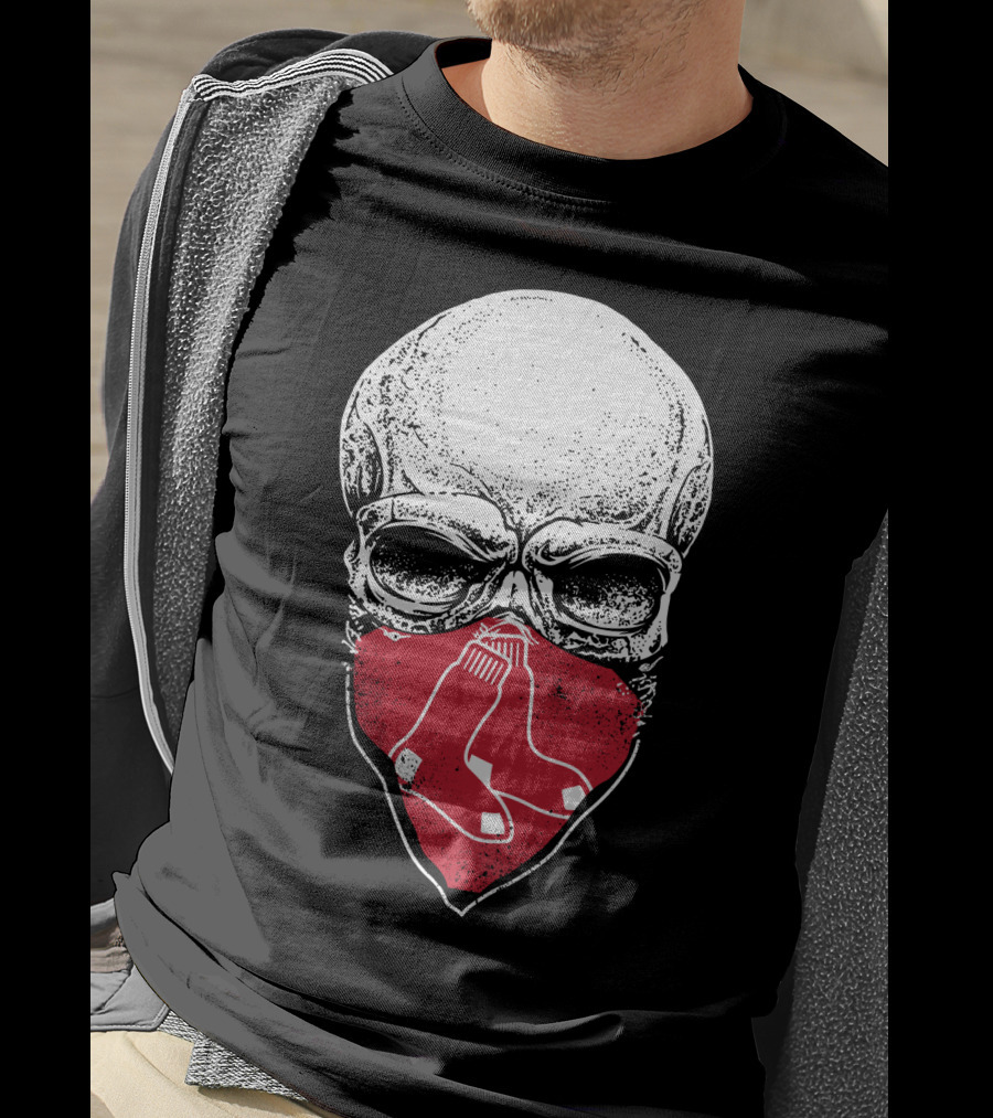 Boston Red Sox Skull Bandana T-Shirt