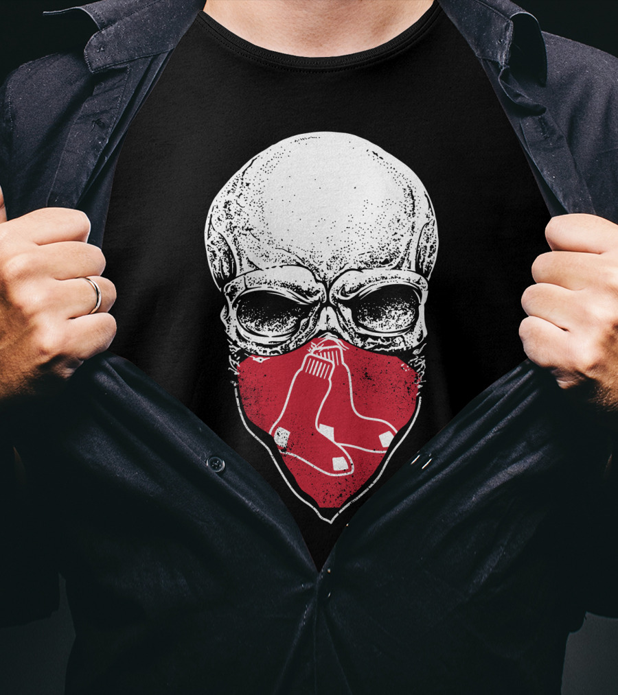 Boston Red Sox Skull Bandana T-Shirt
