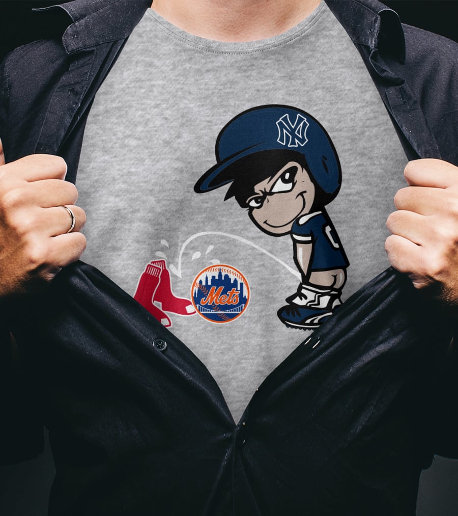 New York Yankees Vs Red Sox Mets Rivalry T-Shirt