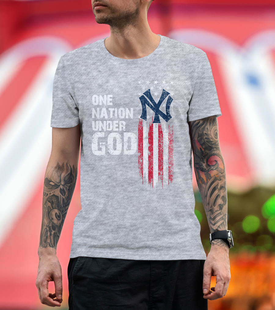 Ny Yankees One Nation Under God American Flag T-Shirt