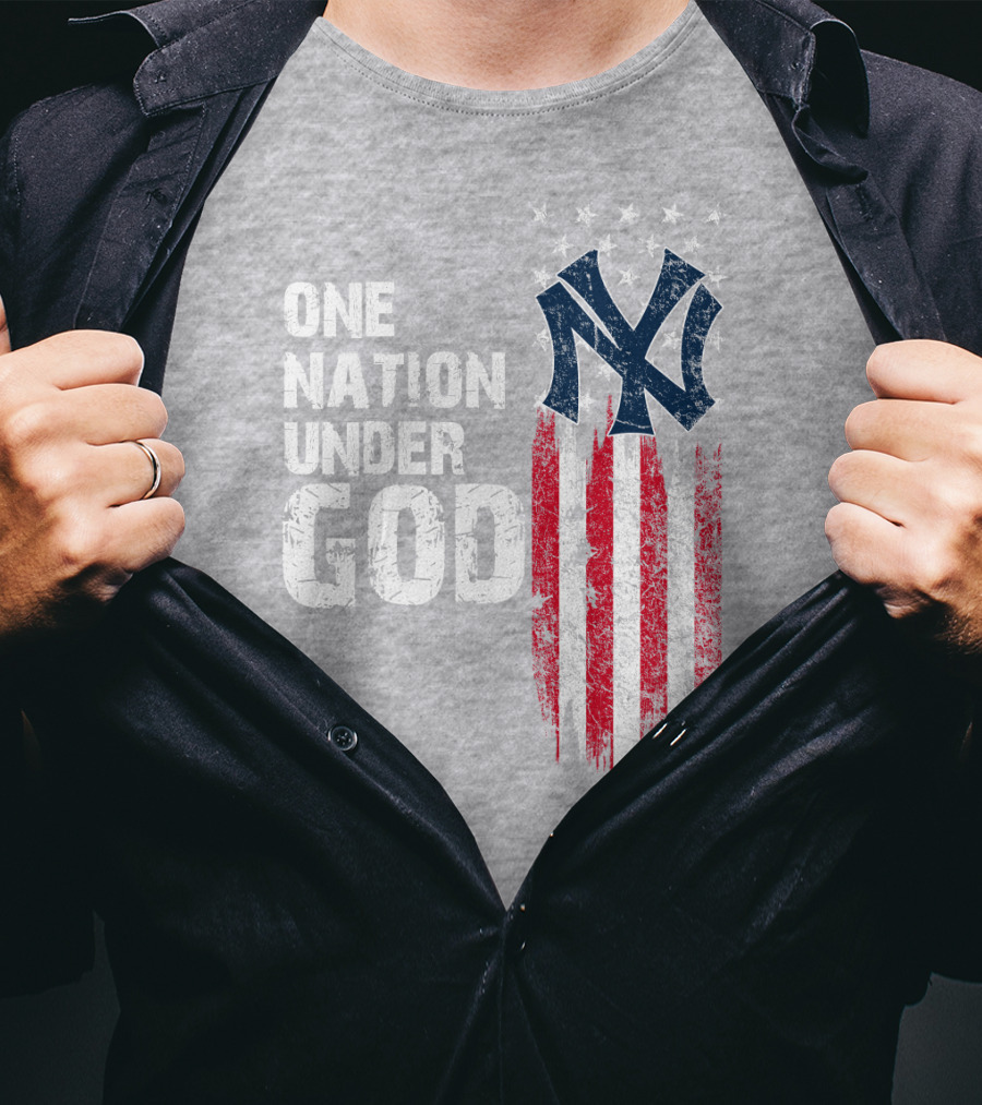 Ny Yankees One Nation Under God American Flag T-Shirt