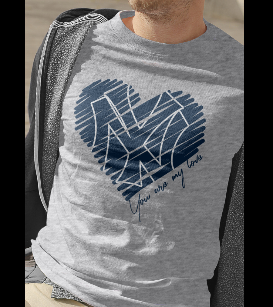 New York Yankees You Are My Love Heart T-Shirt