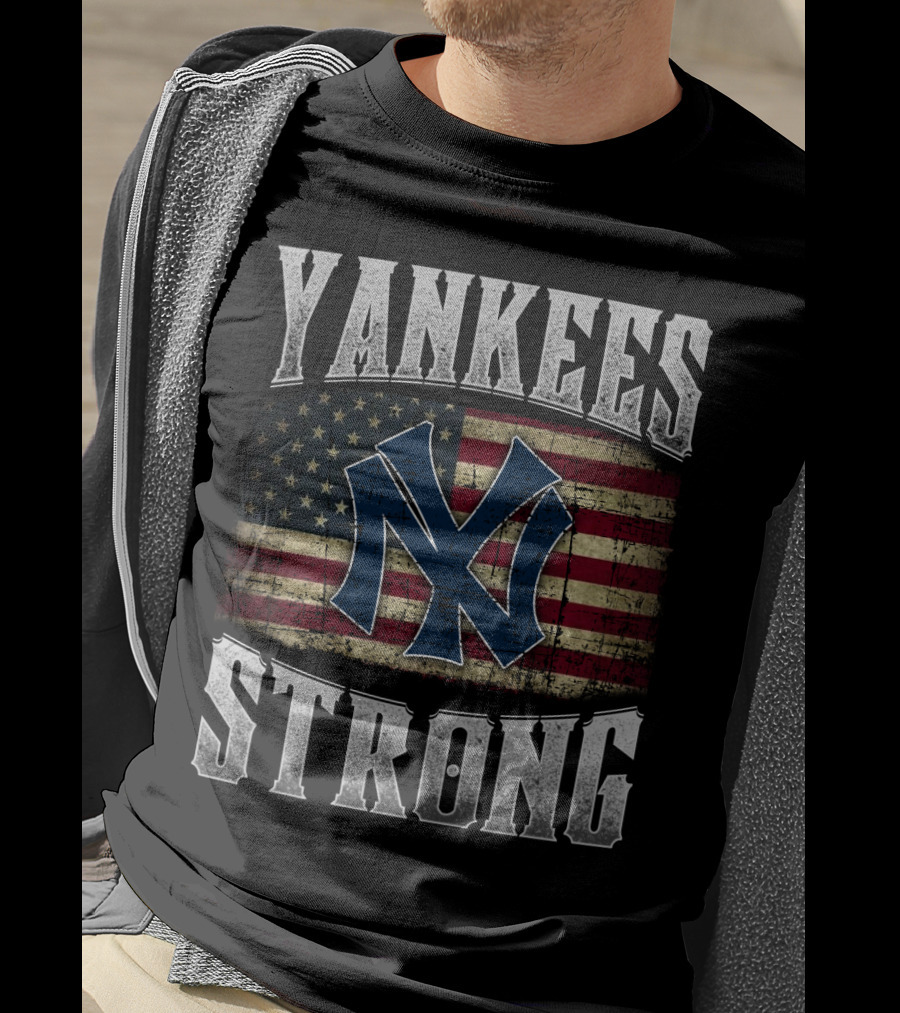 Yankees Strong American Flag Mlb Symbol T-Shirt
