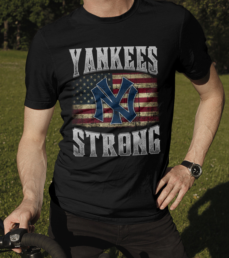 Yankees Strong American Flag Mlb Symbol T-Shirt