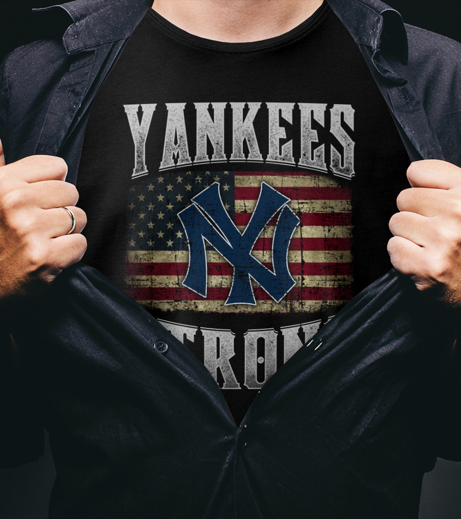 Yankees Strong American Flag Mlb Symbol T-Shirt