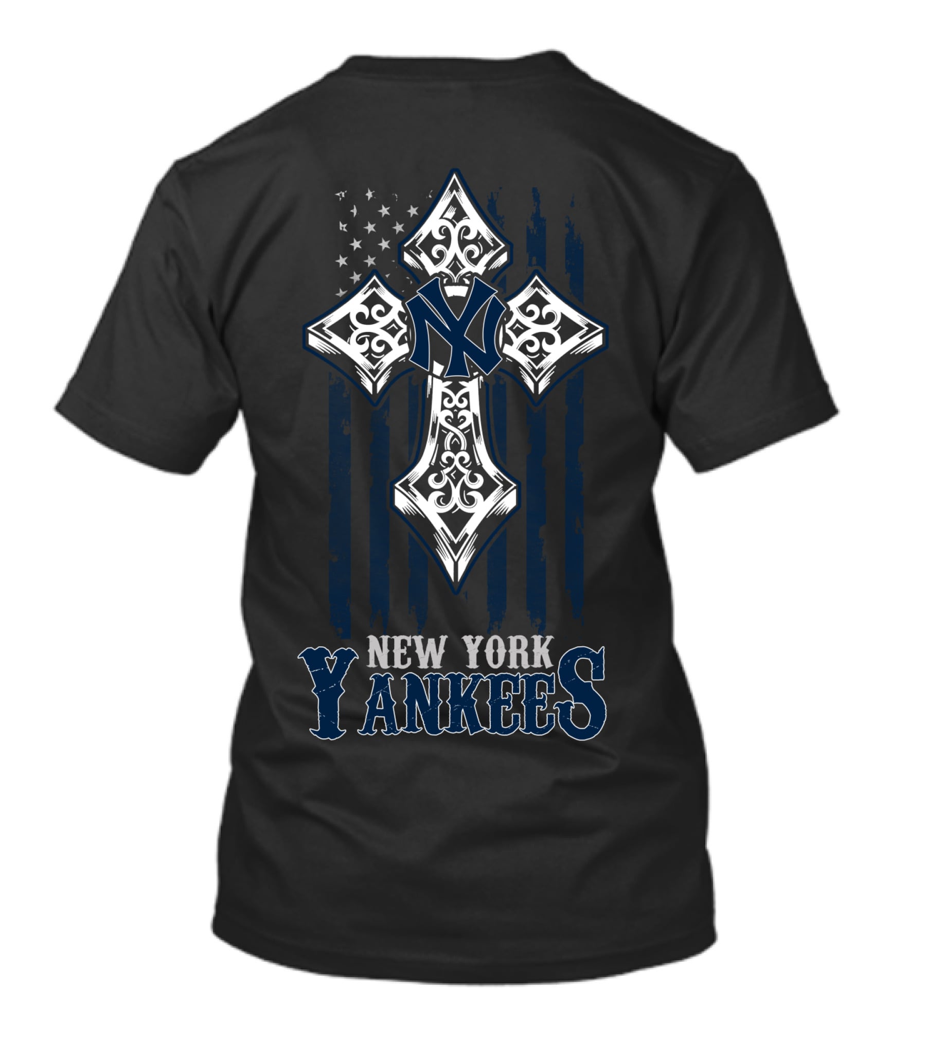 New York Yankees Cross Flag Icon With Stylized N T-Shirt