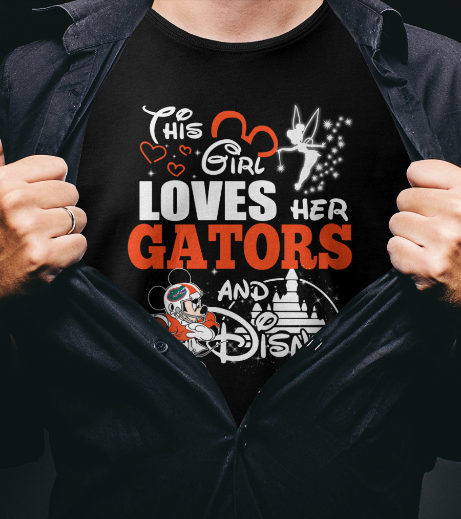 This Girl Loves Her Florida Gators And Disney T-Shirt