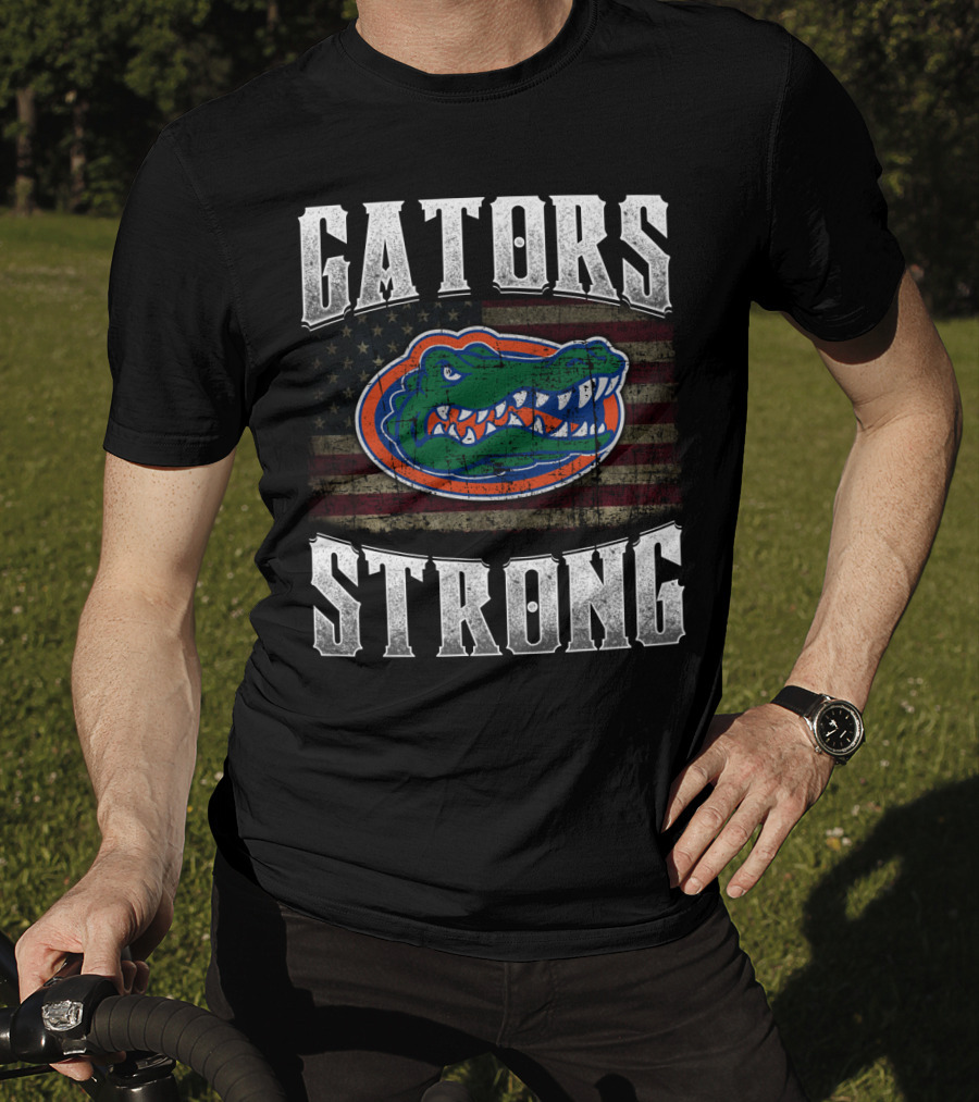 Gators Strong American Flag Florida Gators T-Shirt