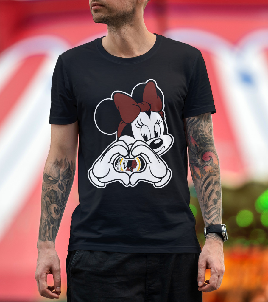 Minnie Heart Washington Redskins T-Shirt