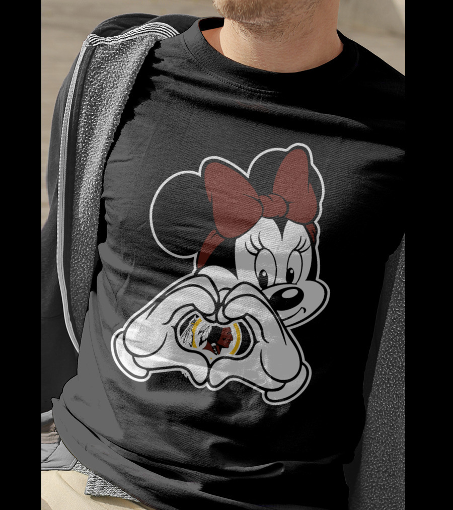Minnie Heart Washington Redskins T-Shirt