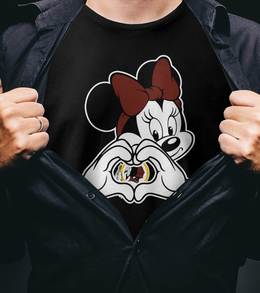 Minnie Heart Washington Redskins T-Shirt