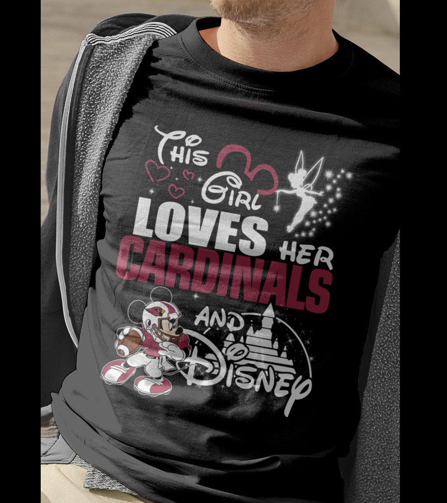 This Girl Loves Her Cardinals And Disney T-Shirt