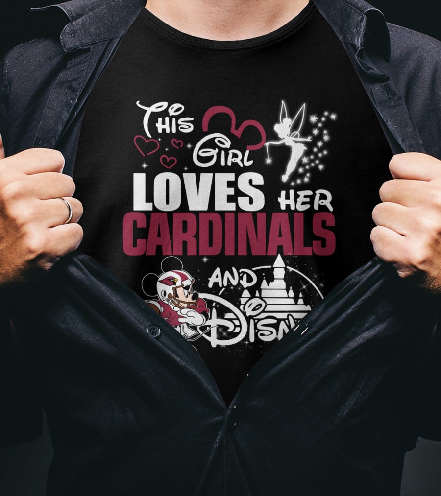 This Girl Loves Her Cardinals And Disney T-Shirt