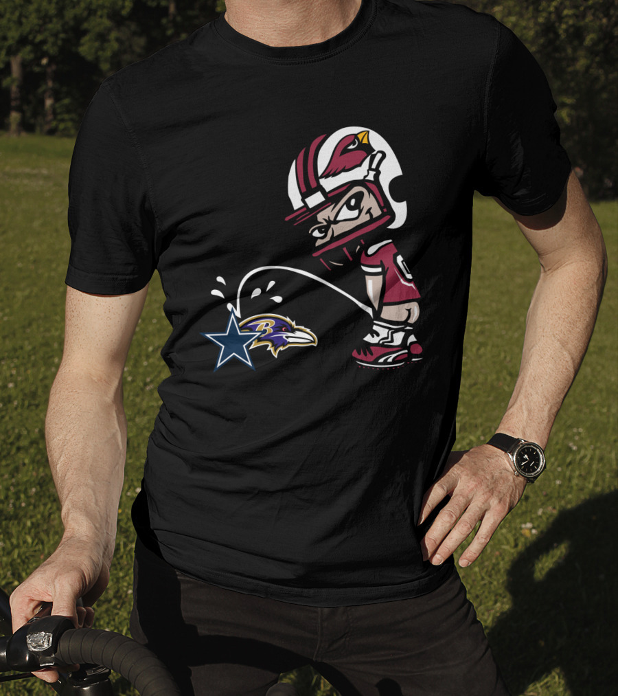 Cardinals Fans Satirical Rivalry With Cowboys And Ravens T-Shirt
