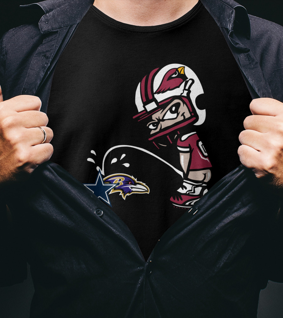 Cardinals Fans Satirical Rivalry With Cowboys And Ravens T-Shirt