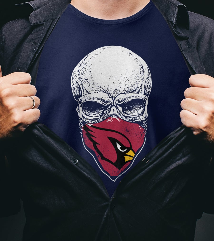 Cardinals Fans Skull Bandana T-Shirt