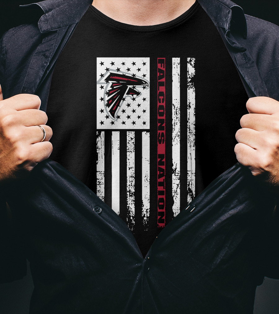Atlanta Falcons Nation Flag T-Shirt
