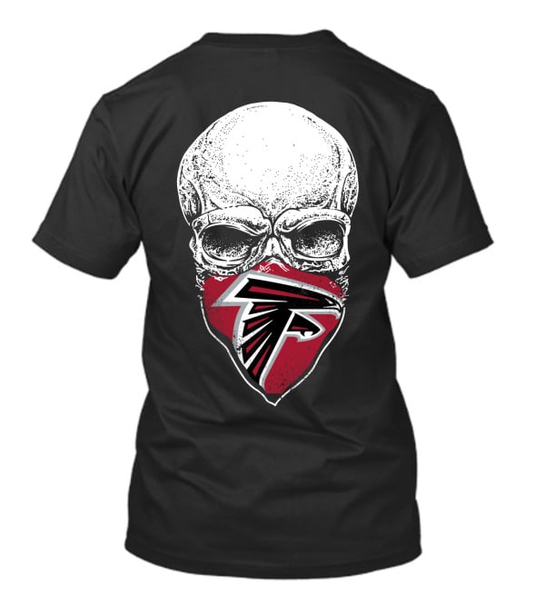 Atlanta Falcons Skull Bandana T-Shirt