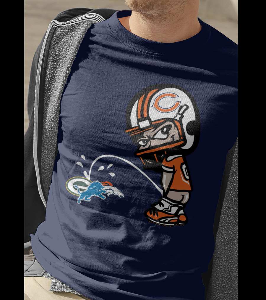 Chicago Bears Player Helmet Packers And Broncos Rivalry T-Shirt