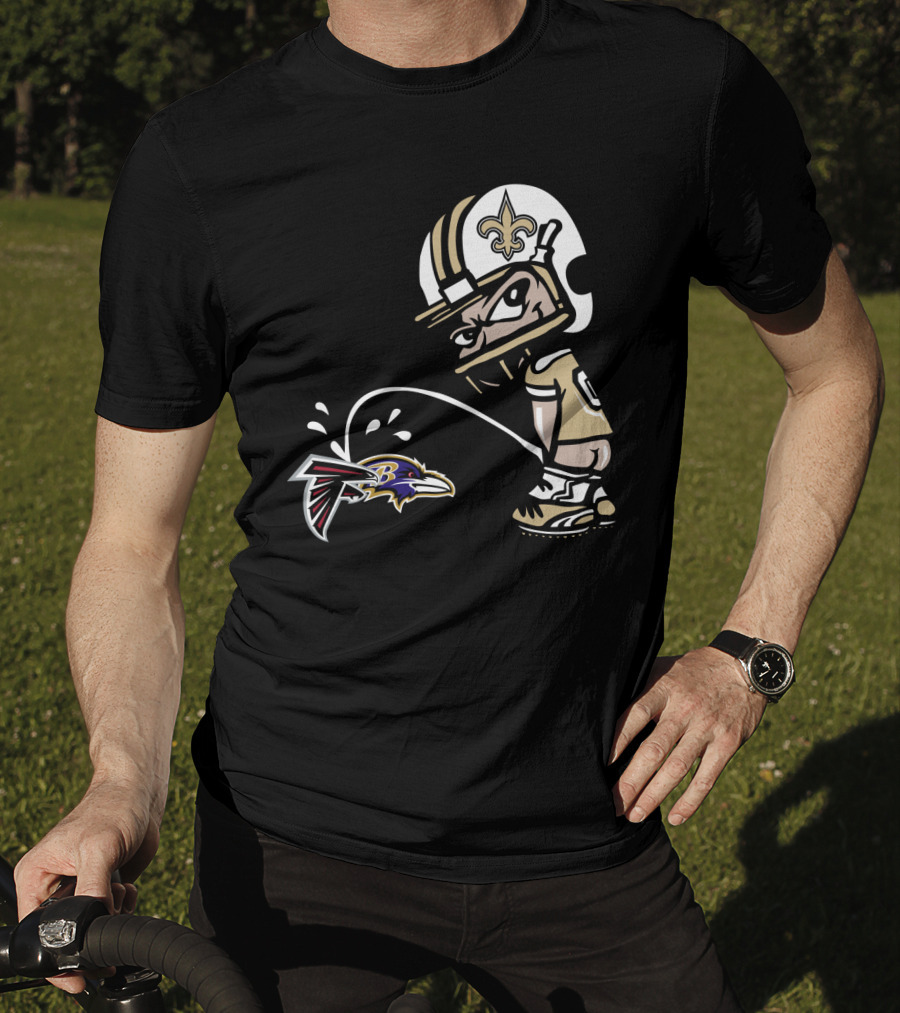 New Orleans Saints Vs Falcons And Ravens Rivalry Humor T-Shirt
