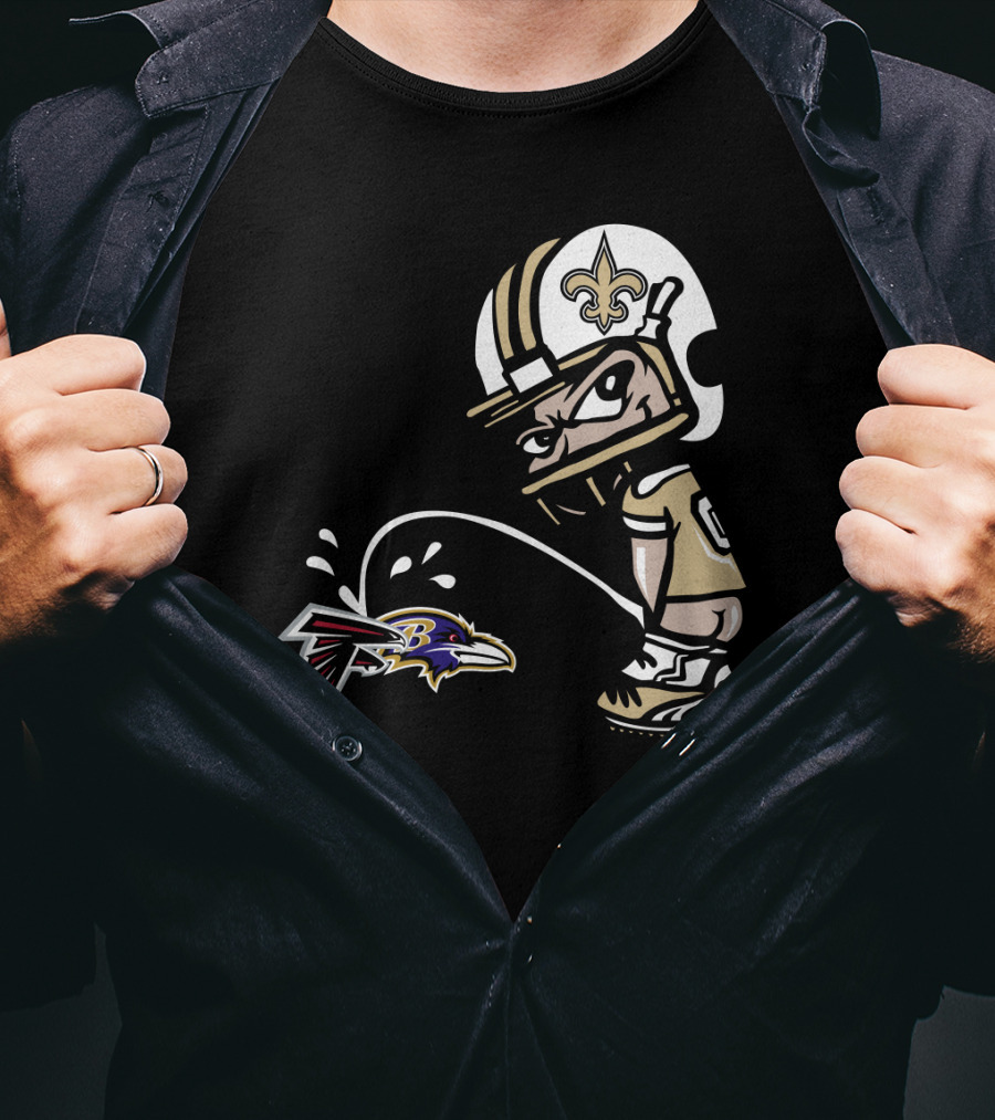 New Orleans Saints Vs Falcons And Ravens Rivalry Humor T-Shirt