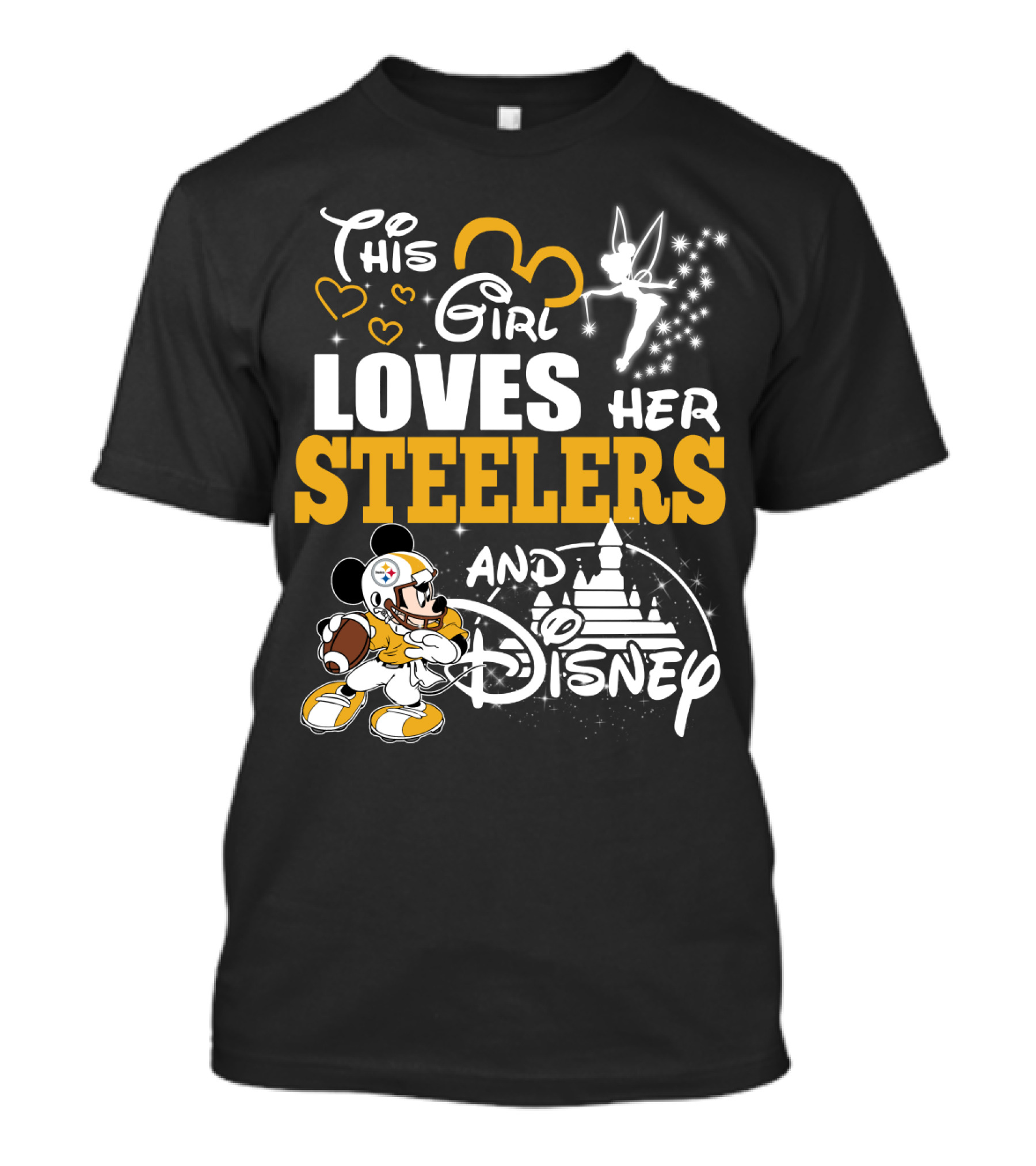 This Girl Loves Her Steelers And Disney T-Shirt