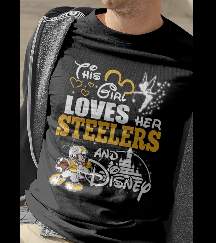 This Girl Loves Her Steelers And Disney T-Shirt